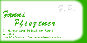 fanni pfisztner business card